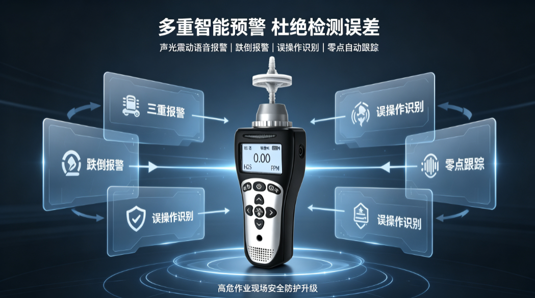 工況靈活適配、多重安全防護(hù)，BTYQ-MS104K-L便攜式氣體檢測(cè)儀，有限空間作業(yè)檢測(cè)優(yōu)選