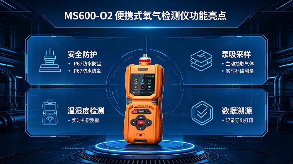 受限空間作業(yè)安全保障，逸云天MS600-O2便攜式氧氣檢測(cè)儀應(yīng)用解析